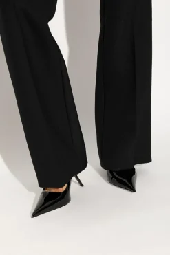 FERRAGAMO CZARNY Lakierowane szpilki