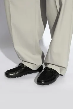 FERRAGAMO CZARNY Mokasyny `Parigi`