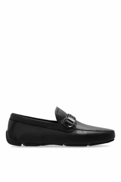 FERRAGAMO CZARNY Mokasyny `Calipso`