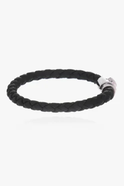 FERRAGAMO CZARNY Pleciona bransoleta