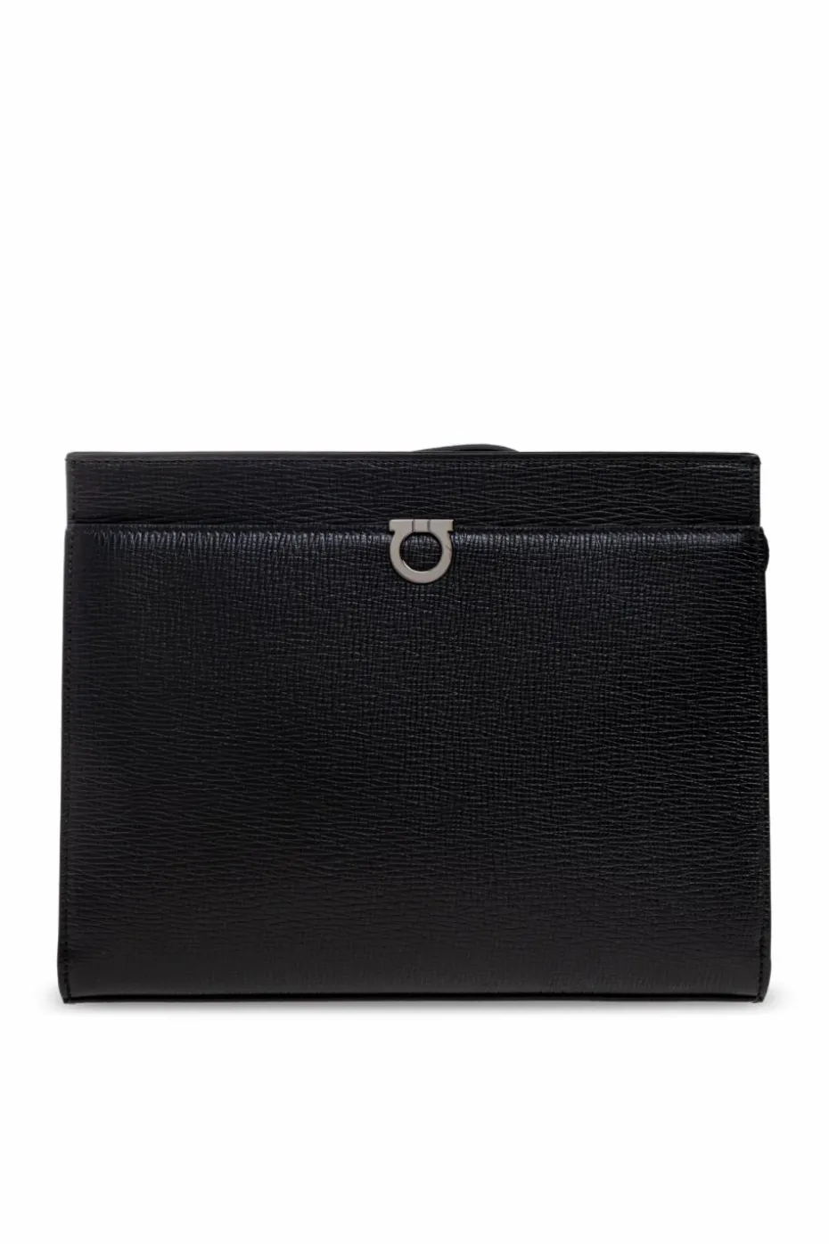 FERRAGAMO CZARNY Skórzana torba do ręki