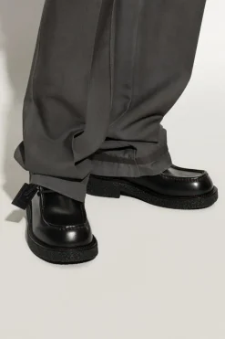 FERRAGAMO CZARNY Skórzane buty `Cleveland`