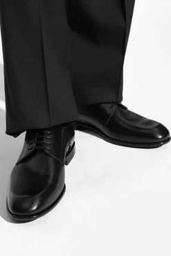 FERRAGAMO CZARNY Skórzane buty ‘Fosco’
