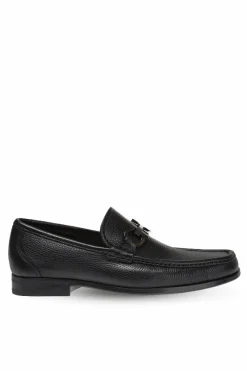 FERRAGAMO CZARNY SKÓRZANE BUTY TYPU 'LOAFERS'
