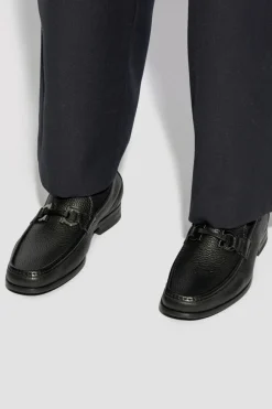 FERRAGAMO CZARNY SKÓRZANE BUTY TYPU 'LOAFERS'