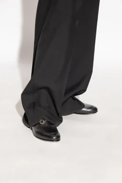 FERRAGAMO CZARNY Skórzane buty ‘Ottone’