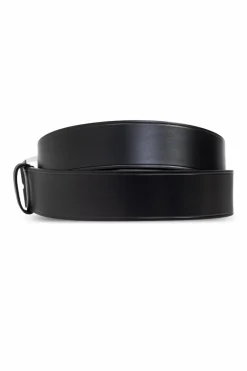 FERRAGAMO CZARNY Skórzany pasek