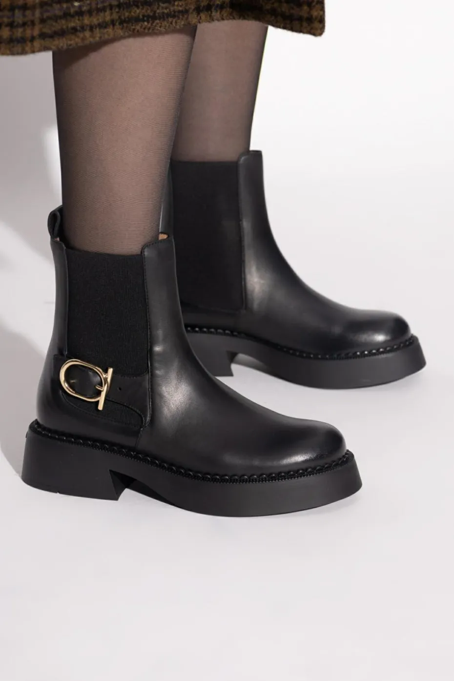 FERRAGAMO CZARNY Sztyblety `Tia`
