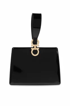 FERRAGAMO CZARNY Torba do ręki `Gancini Mini`