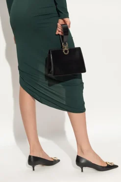 FERRAGAMO CZARNY Torba do ręki `Gancini Mini`