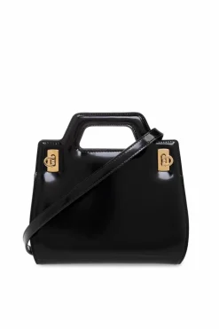 FERRAGAMO CZARNY Torba na ramię ‘Wanda Mini’