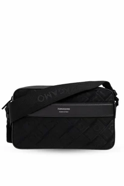 FERRAGAMO CZARNY Torba na ramię z logo