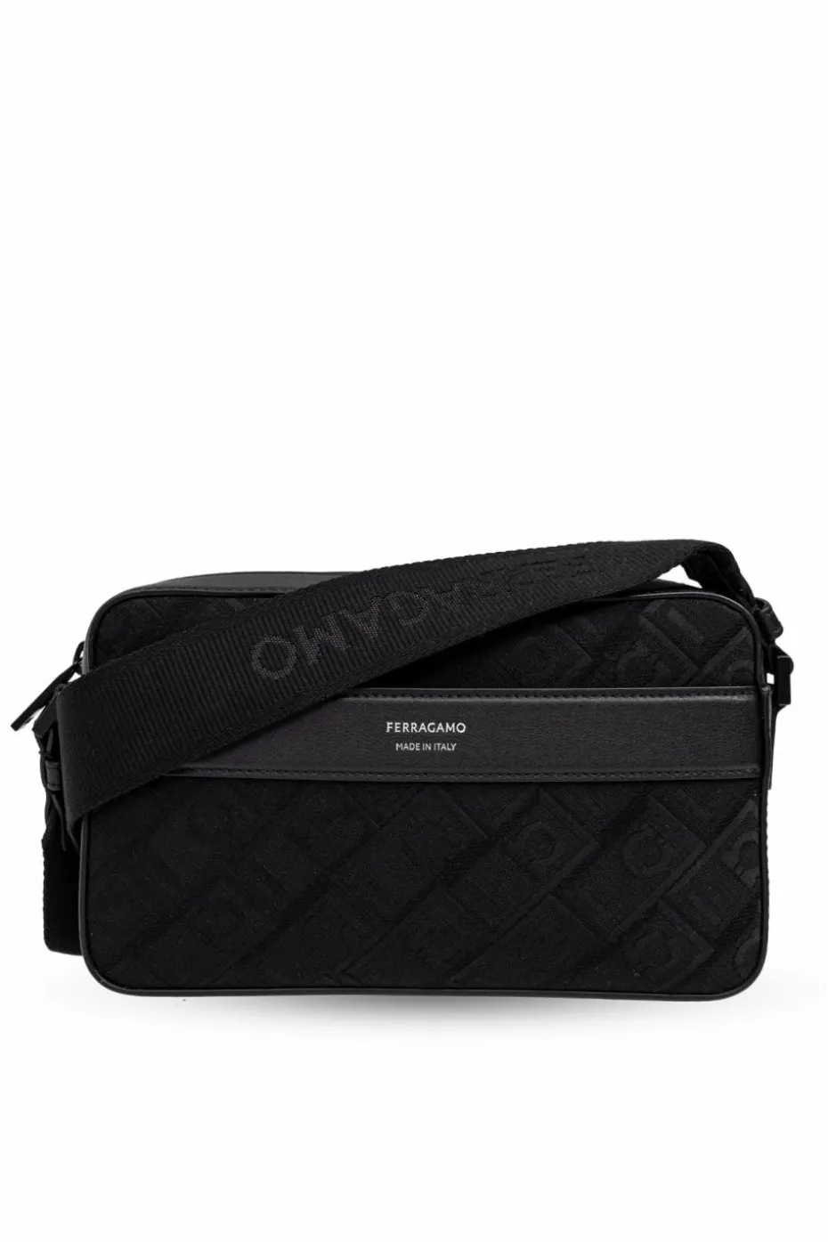 FERRAGAMO CZARNY Torba na ramię z logo