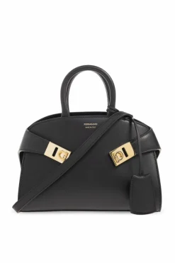 FERRAGAMO CZARNY Torba na ramię ‘Hug Mini’