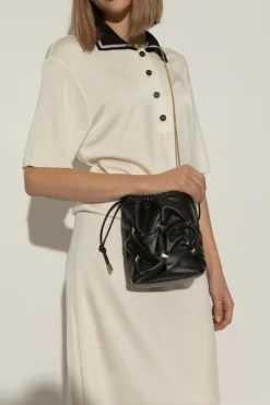 FERRAGAMO CZARNY Torba na ramię typu `bucket`