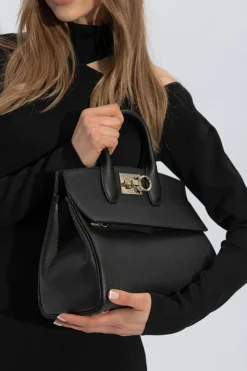 FERRAGAMO CZARNY Torba na ramię ‘The Studio’