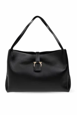 FERRAGAMO CZARNY Torba typu `shopper` rozmiar `medium`
