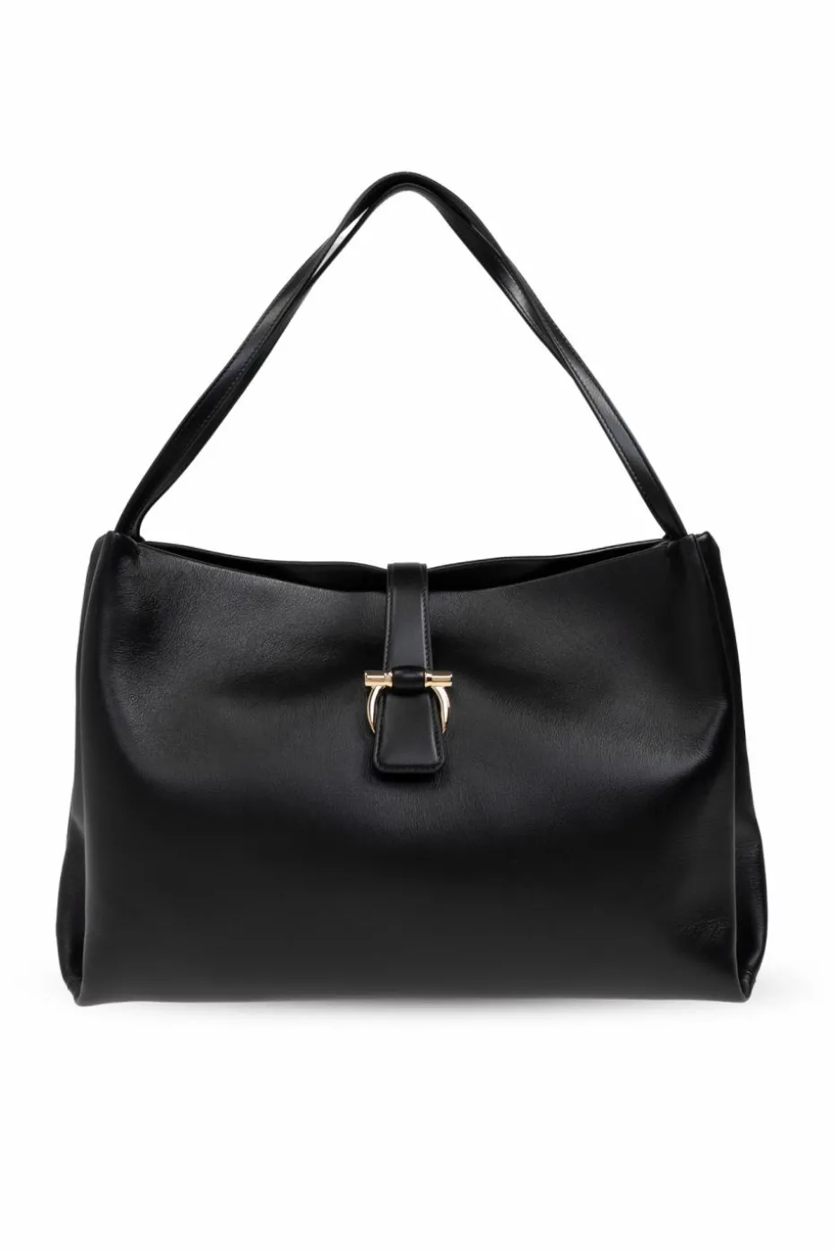 FERRAGAMO CZARNY Torba typu `shopper` rozmiar `medium`