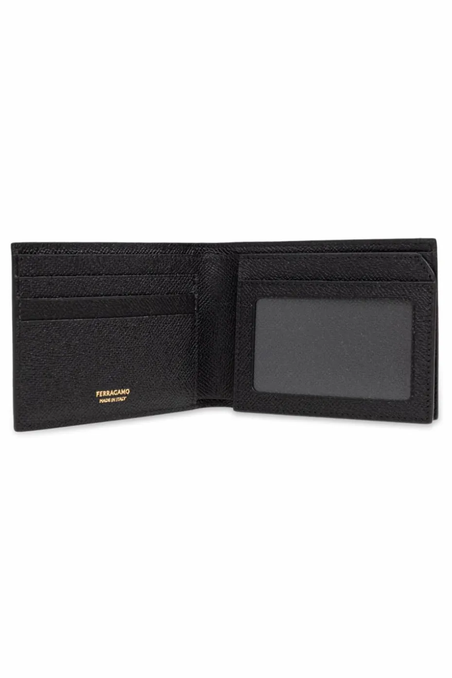 FERRAGAMO CZARNY Zestaw: portfel i brelok