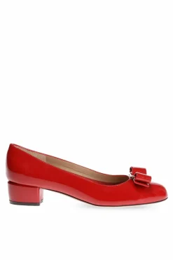FERRAGAMO CZERWONY Buty na obcasie 'Vara'