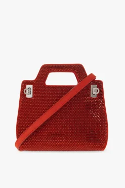 FERRAGAMO CZERWONY Torba na ramię ‘Wanda Mini’