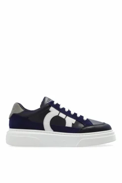 FERRAGAMO GRANATOWY Buty sportowe `Cassina`