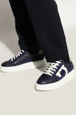 FERRAGAMO GRANATOWY Buty sportowe `Cassina`