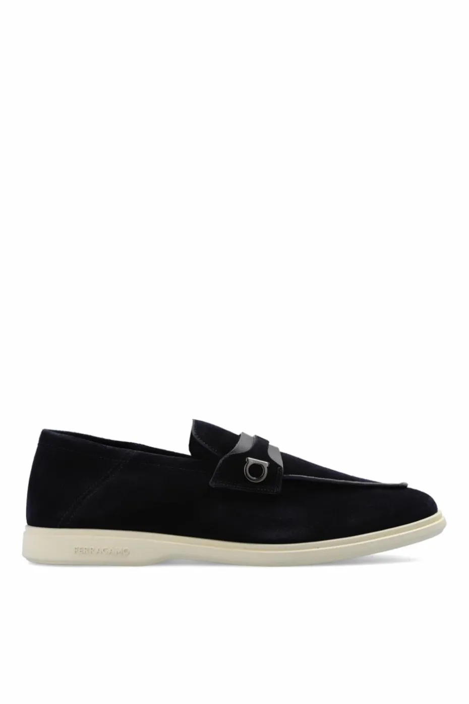 FERRAGAMO GRANATOWY Buty ‘Drame’