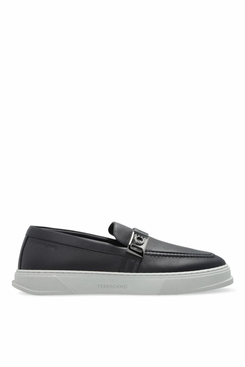 FERRAGAMO GRANATOWY Buty `Brad`