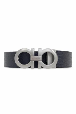 FERRAGAMO GRANATOWY Dwustronny pasek