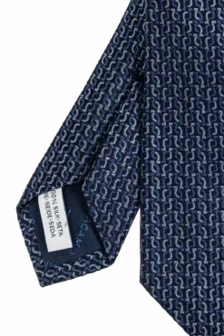 FERRAGAMO GRANATOWY Jedwabny krawat