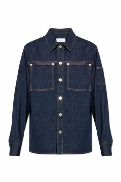 FERRAGAMO GRANATOWY Koszula jeansowa