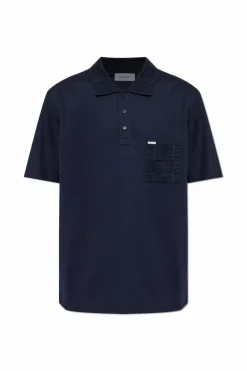 FERRAGAMO GRANATOWY Polo z kieszenią