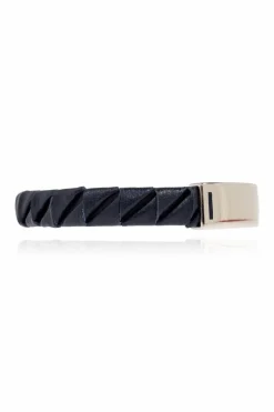 FERRAGAMO GRANATOWY Skórzana bransoleta