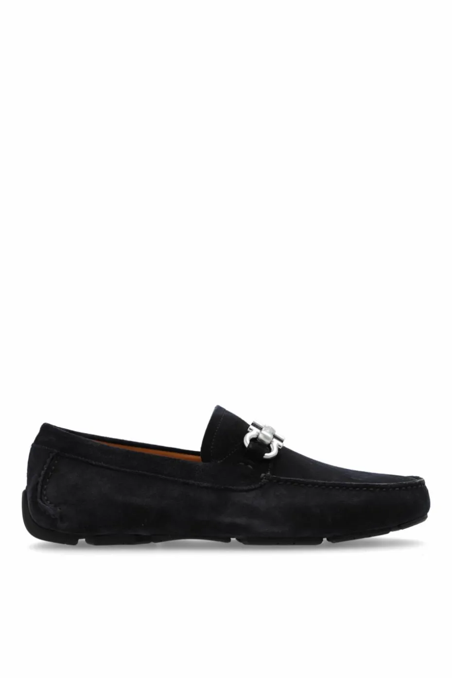 FERRAGAMO GRANATOWY Skórzane buty ‘Parigi’