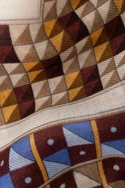 FERRAGAMO MULTIKOLOR Kaszmirowa chusta z nadrukiem
