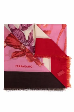 FERRAGAMO MULTIKOLOR Kaszmirowa chusta
