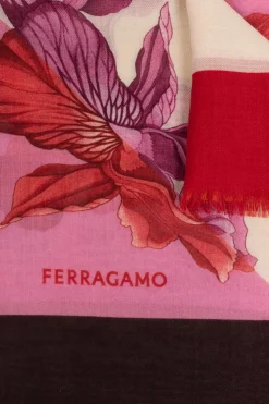 FERRAGAMO MULTIKOLOR Kaszmirowa chusta