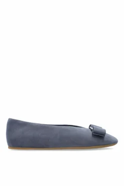 FERRAGAMO NIEBIESKI Baleriny `Vanna I`