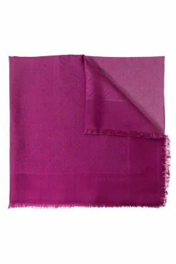 FERRAGAMO RÓŻOWY Chusta z monogramem