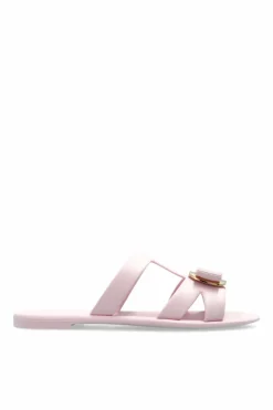 FERRAGAMO RÓŻOWY Gumowe klapki `Lilou`