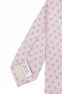 FERRAGAMO RÓŻOWY Jedwabny krawat