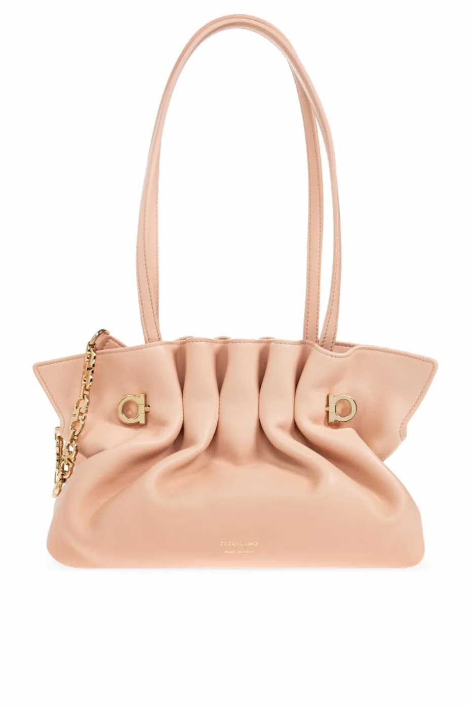 FERRAGAMO RÓŻOWY Skórzana torba na ramię