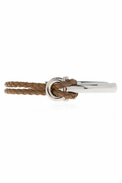 FERRAGAMO SREBRNY Bransoleta z logo