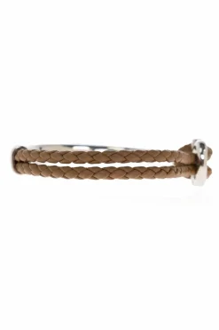 FERRAGAMO SREBRNY Bransoleta z logo