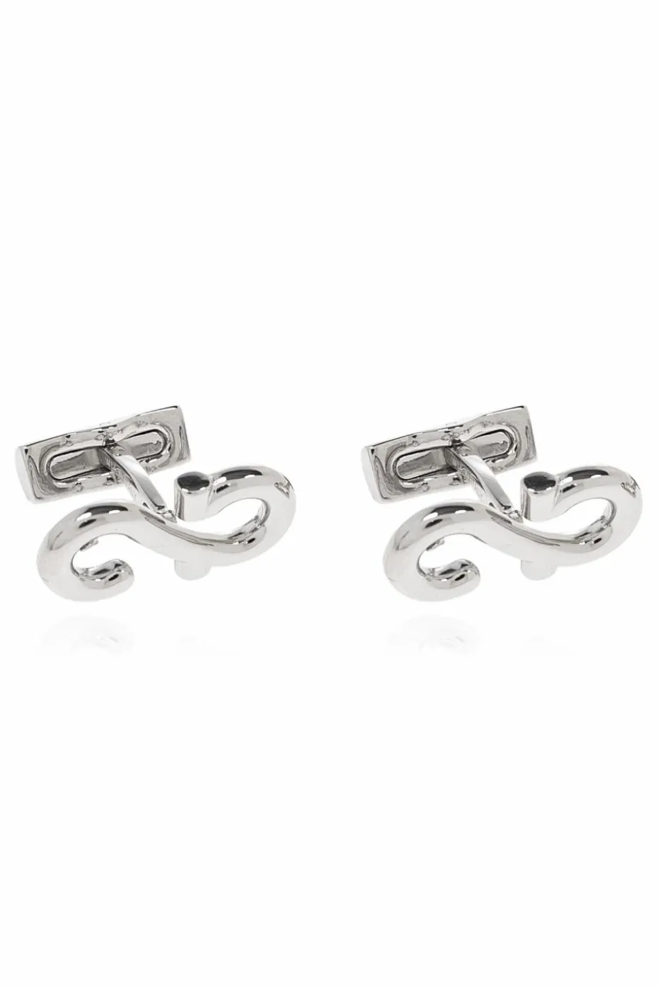 FERRAGAMO SREBRNY Spinki do mankietów w kształcie logo