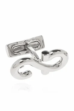 FERRAGAMO SREBRNY Spinki do mankietów w kształcie logo