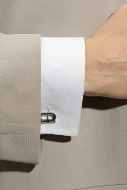 FERRAGAMO SREBRNY Spinki do mankietów