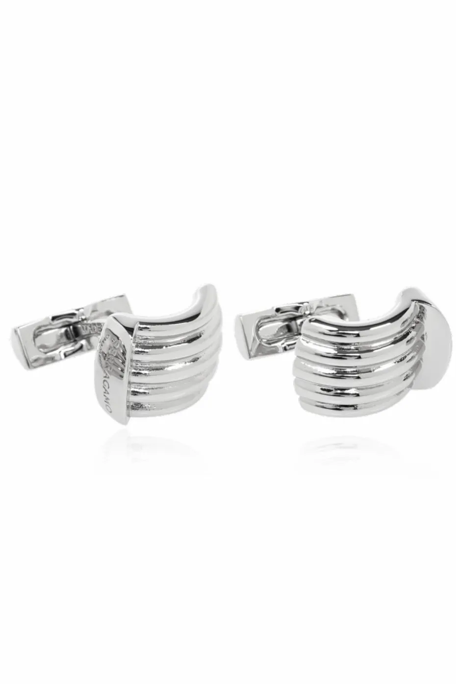 FERRAGAMO SREBRNY Spinki do mankiet