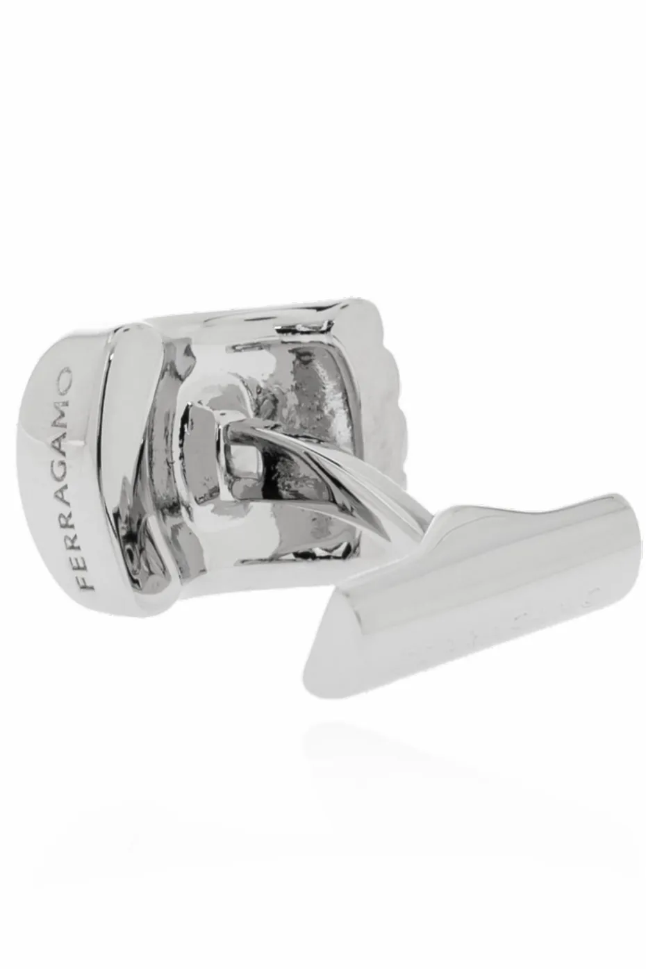 FERRAGAMO SREBRNY Spinki do mankiet